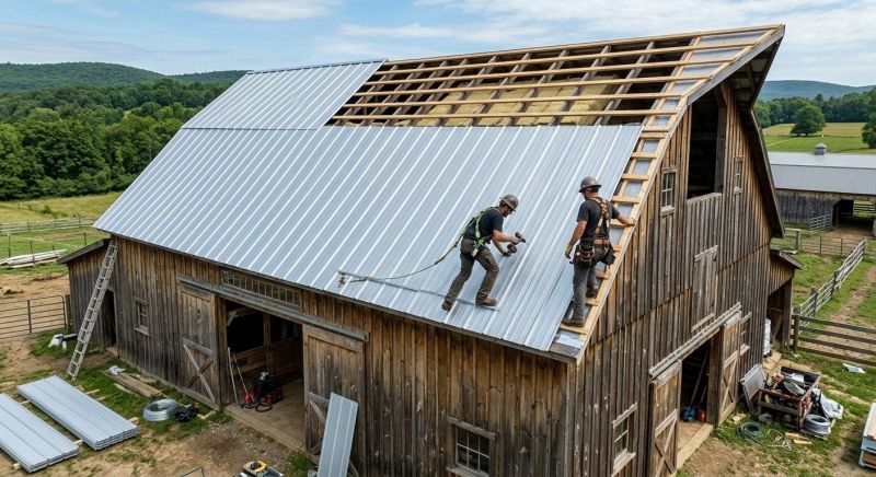 Barn Roof Construction in New Canaan, CT