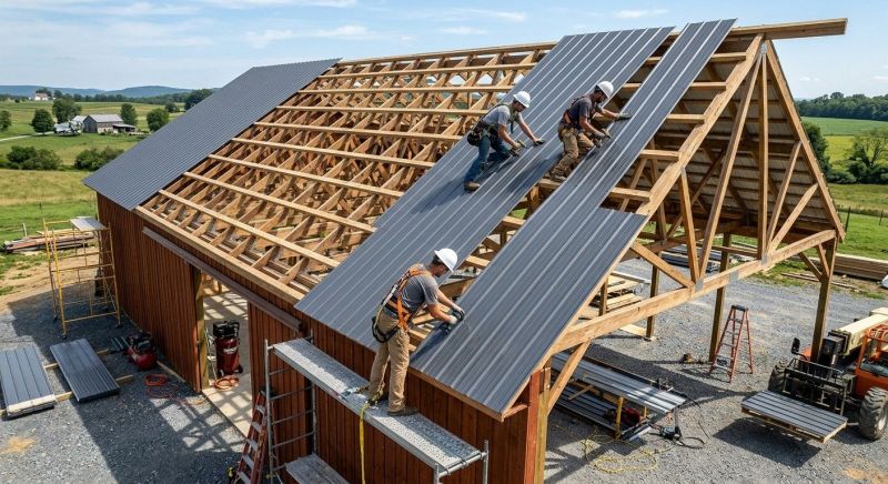 Barn Roof Construction in New Canaan, CT