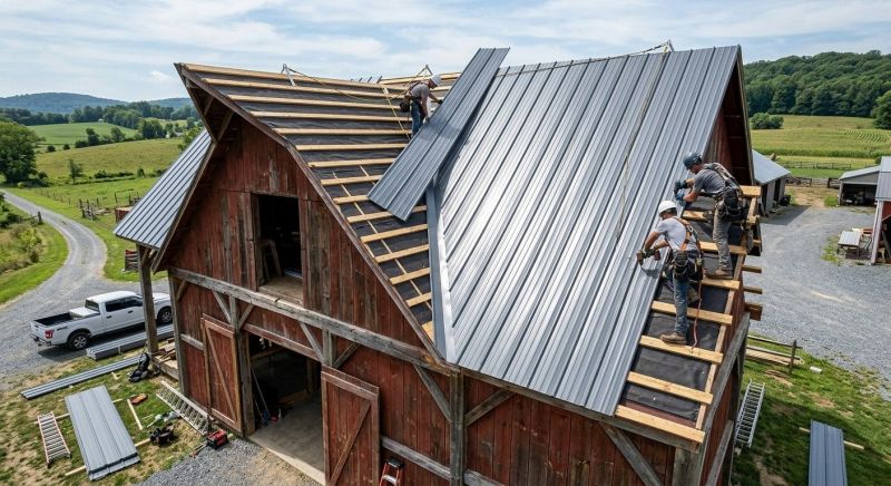Barn Roof Installation in New Canaan, CT