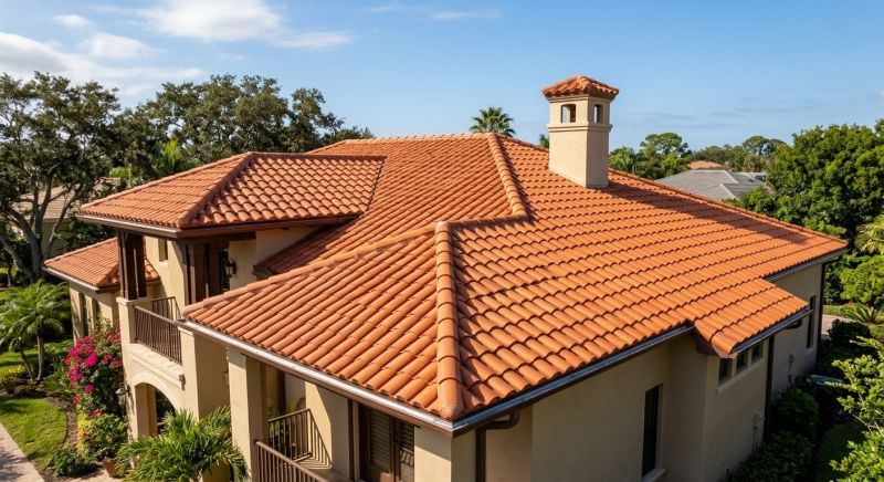 Barrel Tile Roof Installation in New Canaan, CT
