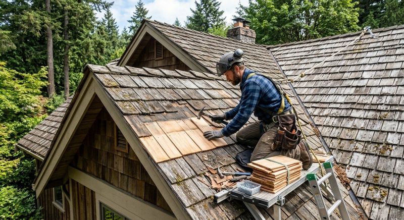 Cedar Shake Roof Repair in Bridgeport, CT