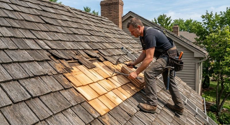 Cedar Shake Roof Repair in Newtown, CT
