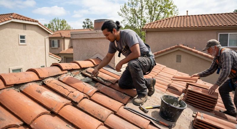 Clay Roof Leak Repair in New Canaan, CT