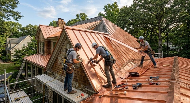 Copper Roof Installation in New Canaan, CT