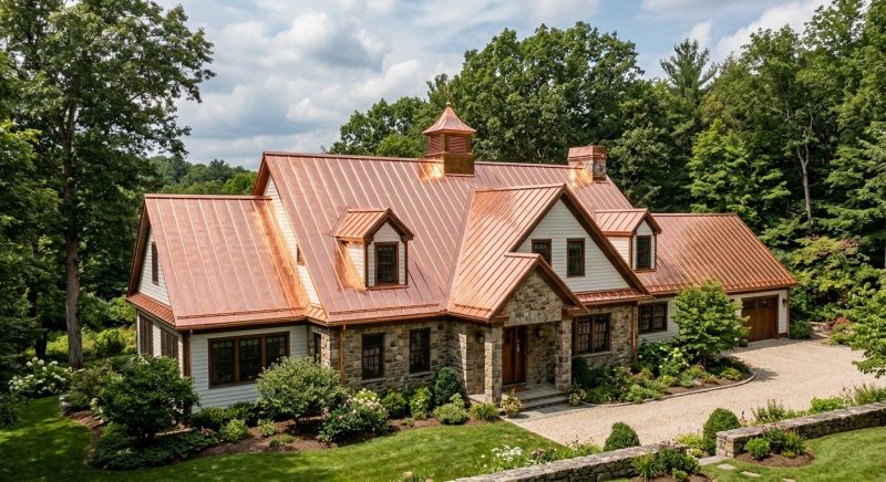 Copper Roof Replacement in New Canaan, CT