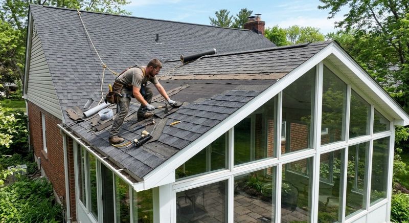 Damaged Roof Replacement in Ridgefield, CT