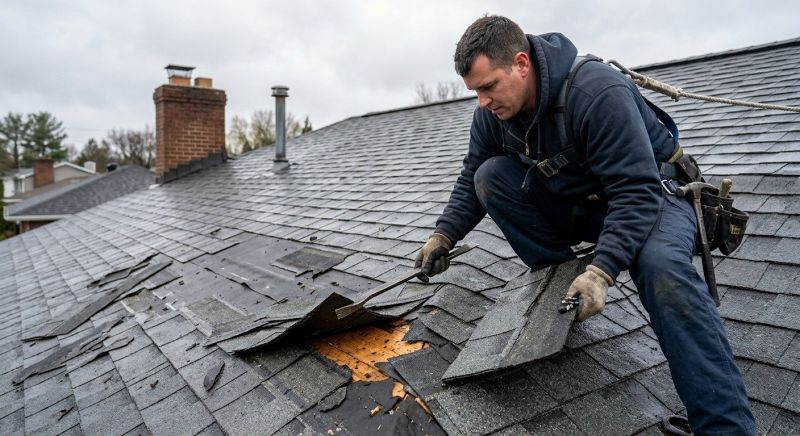 Damaged Roof Replacement in Sandy Hook, CT