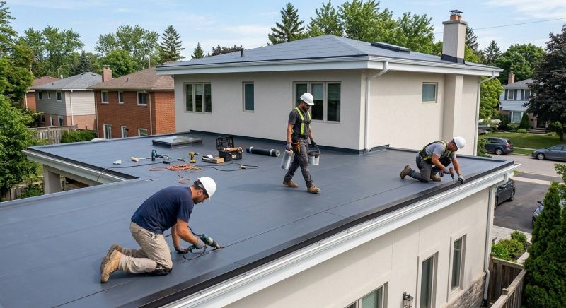 Flat Roof Installation in Darien, CT
