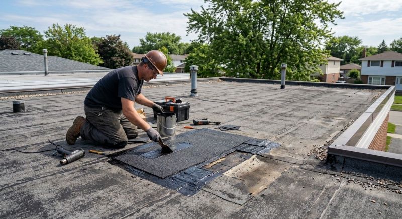 Flat Roof Leak Repair in New Canaan, CT