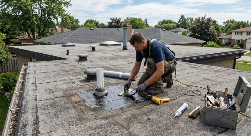 Flat Roof Leak Repair in New Canaan, CT