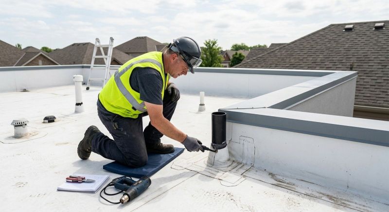 Single Ply Roof Inspection in New Canaan, CT