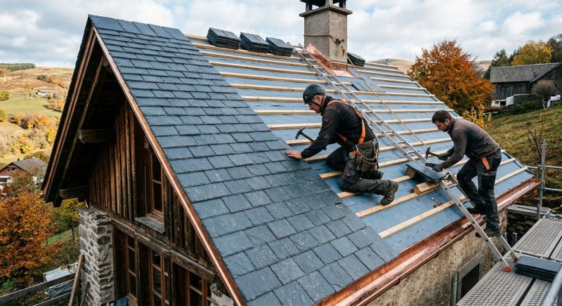 Slate Roof Construction in Irvington, NY