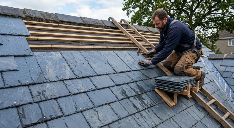 Slate Roof Construction in Irvington, NY