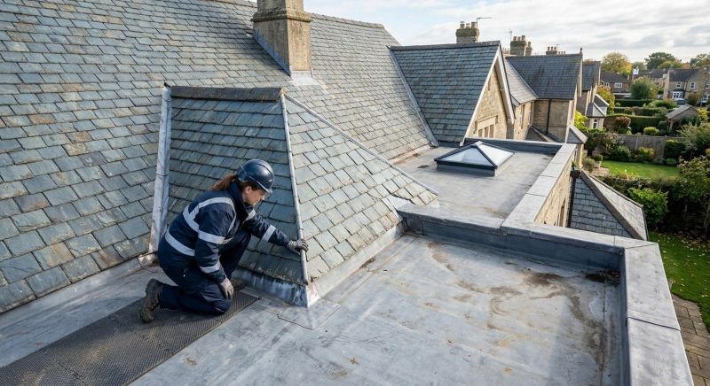 Slate Roof Inspection in New Canaan, CT