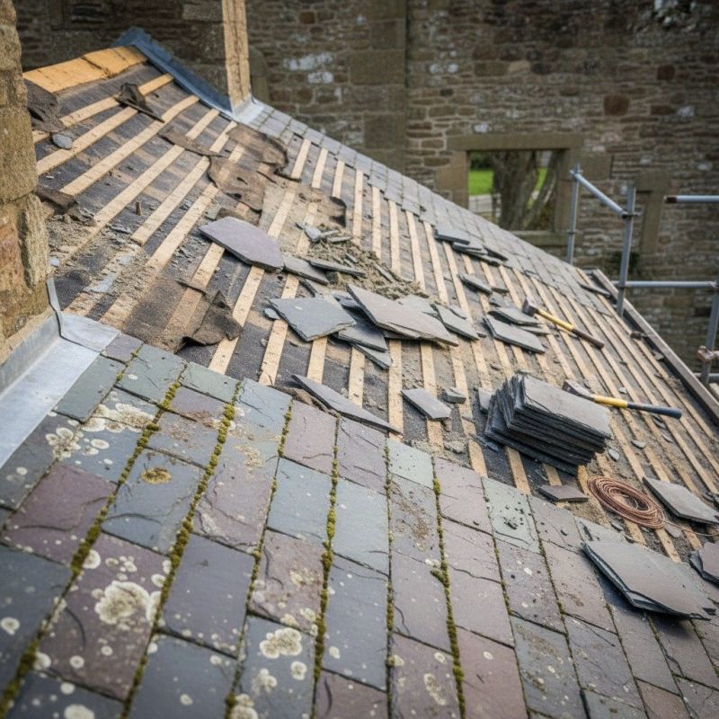 Slate Roof Replacement in Darien, CT