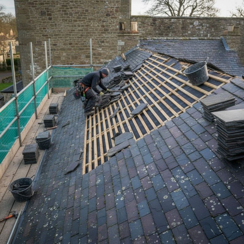 Slate Roof Replacement in Milford, CT