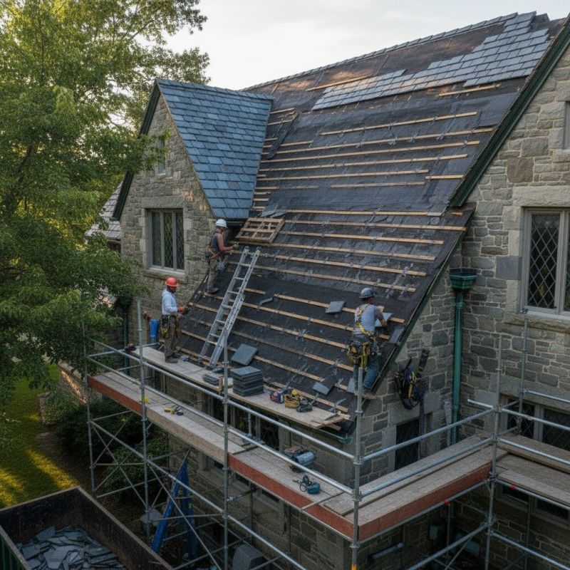 Slate Roof Replacement in Saint James, NY