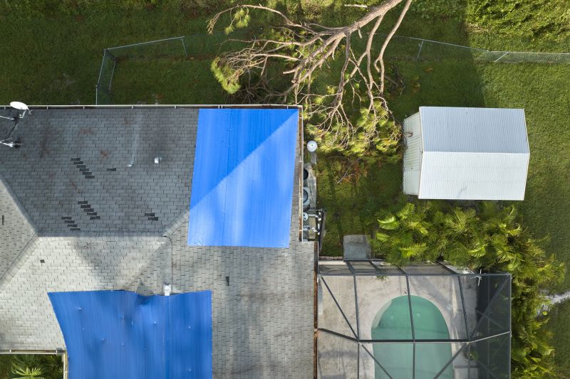 Storm Damage Roof Tarping in New Canaan, CT