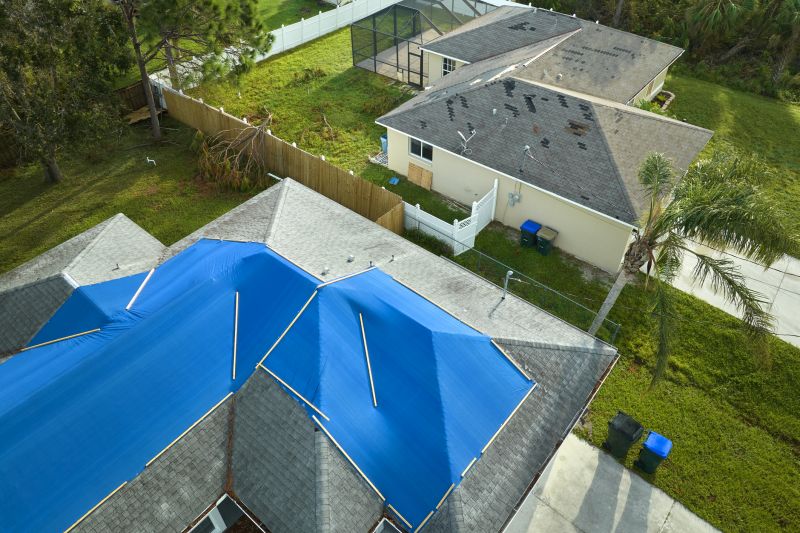 Storm Damage Roof Tarping in New Canaan, CT