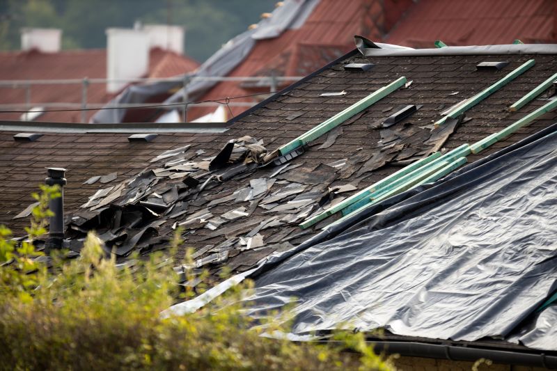 Storm Damage Roof Tarping in New Canaan, CT