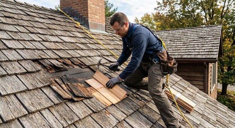 Wood Shake Roof Repair in Tarrytown, NY