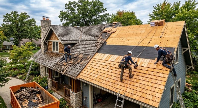 Wood Shake Roof Replacement in Darien, CT